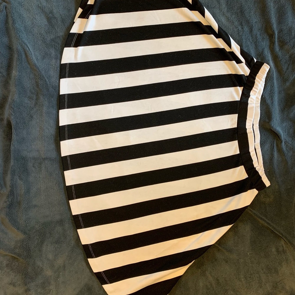 B&W striped skirt